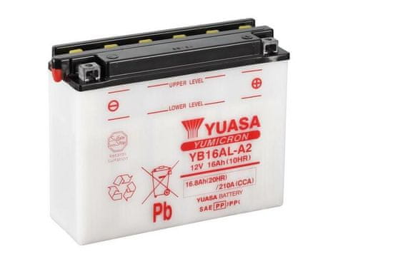 Yuasa Konvenční baterie YUASA bez kyselinové sady - YB16AL-A2 YB16AL-A2