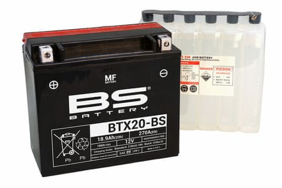 BS-BATTERY Bezúdržbová baterie s kyselinou - BTX20 300611