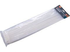 Extol Premium Pásky stahovací na kabely bílé, 400x4,8mm, 100ks, nylon PA66