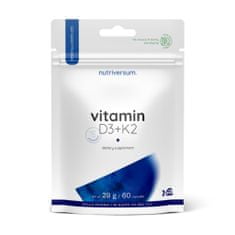 Nutriversum Vitamín D3 + K2, 60 kapslí
