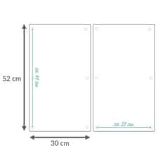 Zeller Ochranné skleněné panely MARBLE na sporáky – 2 ks