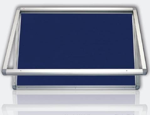 2x3 Venkovní vitrína s horizontálním otevíráním, výplň filc, 75 x 70 cm