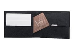 BeWooden Černá peněženka z pratelného papíru Nox Washpaper Wallet šedá-melanžová