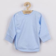 NEW BABY Kojenecká košilka s bočním zapínáním světle modrá - 56 (0-3m)