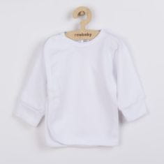 NEW BABY Kojenecká košilka s bočním zapínáním bílá - 50