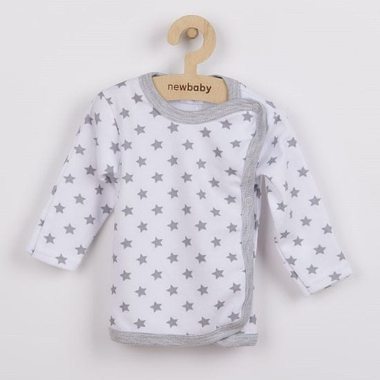 NEW BABY Kojenecká košilka Classic II šedá s hvězdičkami - 56 (0-3m)