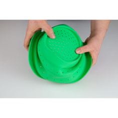 LURCH Skládací cedník, silikon, 19 x 22 x 3,5 cm, 2,0 l, zelený / Lurch