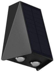 Immax WALL-4 venkovní solární nástěnné LED osvětlení se světelným čidlem, 2W