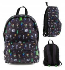 Cerda Školní batoh pro mládež černý Minecraft