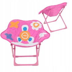 DAJAR Dětská zahradní židle růžová květina