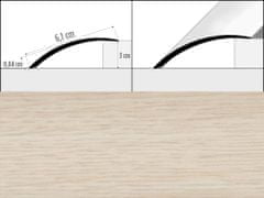 Effector Přechodové lišty A49 - SAMOLEPÍCÍ šířka 6,1 x výška 0,82 x délka 100 cm - dub jasmínový
