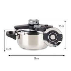 Rosmarino Tlakový hrnec Pour&Cook, 4 L. 22 cm. Nerezová ocel. Uvařte jídlo pro celou rodinu alespoň o 50 % rychleji.