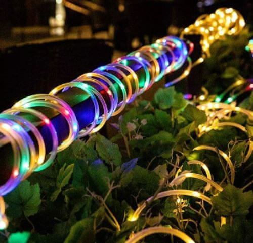 KIK LED lampy, strunové, 10m 100LED, vícebarevné