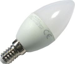 HADEX Žárovka LED E14 C35 svíčková, teplá bílá, 230V/4,5W, stmívatelná