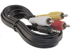 HADEX Kabel 3xCinch-Jack 3,5mm 4P, 3m