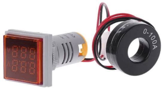 HADEX AD16-22FVA, panelový MP 60-500VAC+0-100AAC, červený