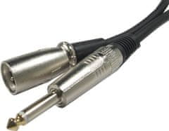 HADEX Kabel XLR 3P konektor - Jack 6,3 mono, 5m, OFC kabel 6mm