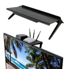 HADEX Závěsná polička na TV, monitor 30 x 11 cm černá