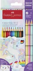 Faber-Castell Barevné pastelky "Grip", 13 barev, trojhranné, jednorožec, 201542