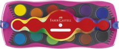 Faber-Castell Vodové barvy, 12 ks, s třpytivým lepidlem a nálepkou jednorožce, FABER-CASTELL 125002