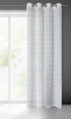 DESIGN 91 Hotová záclona s kroužky - Aria šedá s dešťovým efektem, 140 x 250 cm, ZA-399419