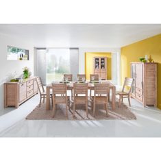 Massive Home Dřevěný jídelní rozkládací stůl 180/220x90 Sakura