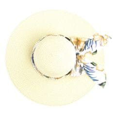 Aleszale Dámský slaměný klobouk na léto - krémová