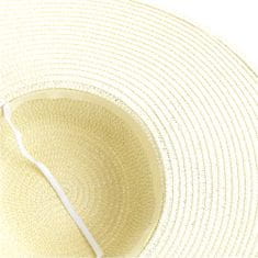 Aleszale Dámský slaměný klobouk na léto - krémová