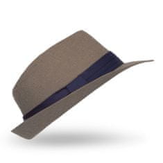 Aleszale Pánský a dámský slaměný klobouk Panama Trilby velikosti 58 - hnědá