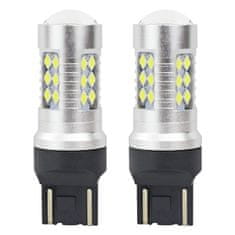 AMIO LED žárovky CANBUS 3030 24SMD T20 7443 W21 / 5W bílý 12V / 24V
