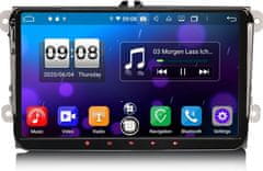 Farrot Multimediální přehrávač do auta pro Android 13.0 Volkswagen, Seat, Škoda s dekodérem Canbus, AUTORÁDIO navigace 2 din 9palcové 2/32GB , GPS navigací, WIFI, USB, Bluetooth, + zadní kamera