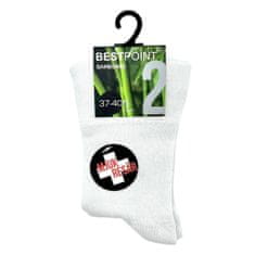 Northix Bambusové ponožky - bílé - 2 - balení - vel. 37-40 
