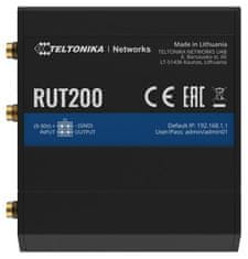 Teltonika RUT200 průmyslový LTE router s ethernetovou zálohou, 2x Eth, LTE Cat4/3G/2G, Wi-Fi