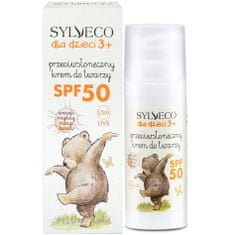 Sylveco Dětský sluneční krém 3+ SPF50 50ml - Ochrana a zklidnění, Obsahuje rostlinné změkčovadla pro hydrataci a zklidnění pokožky, 50ml