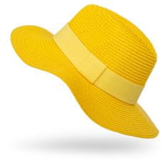 Aleszale Vlnitý dámský slaměný klobouk na léto - žlutá