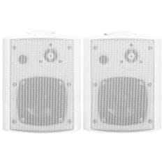 Vidaxl Nástěnné stereo reproduktory 2 ks bílé interiér exteriér 80 W