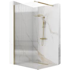 BPS-koupelny Bezrámová sprchová zástěna REA AERO INTIMO 120 cm, zlatá kartáčovaná