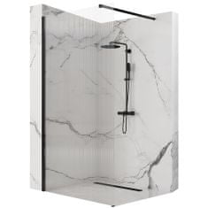 BPS-koupelny Bezrámová sprchová zástěna REA AERO INTIMO 90 cm, černá