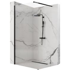 BPS-koupelny Bezrámová sprchová zástěna REA AERO INTIMO 120 cm, černá