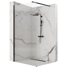 BPS-koupelny Bezrámová sprchová zástěna REA AERO INTIMO 100 cm, černá