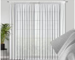 DESIGN 91 Hotová záclona Margo s řasací páskou - hustá bílá struktura, 300 x 270 cm, ZA-409000