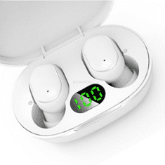 TWS Bezdrátová sluchátka Bluetooth 5.0 , E6s bílá