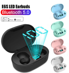 TWS Bezdrátová sluchátka Bluetooth 5.0 , E6s růžová