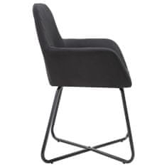 Vidaxl Jídelní židle 4 ks černé textil