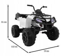 Moje Auto Quad Xl Atv Na Baterie Pro Děti Bílá + Pohon