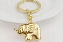 INNA Přívěsek na klíče se slonem pro štěstí Lucky elephant barva zlatá