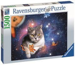 Ravensburger Kočka ve vesmíru 1500 dílků - rozbaleno
