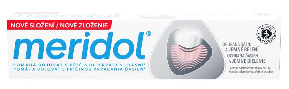 Levně Meridol Zubní pasta ochrana dásní a jemné bělení 75 ml