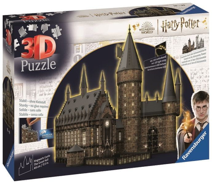 Levně Ravensburger Harry Potter: Bradavický hrad - Velká síň (Noční edice) 540 dílků