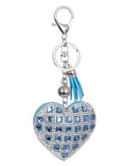 INNA Klíčenka srdce přívěšek přívěšek krystaly taška klíče modrá barva